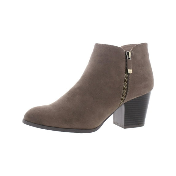 Style & Co. Womens Masrina Faux Suede Double Zip Booties