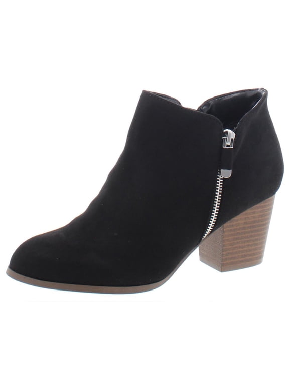 Womens Masrina Solid Faux Suede Booties
