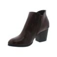 thumbnail image 1 of Style & Co. Womens Masrinaa Faux Leather Double Zip Booties Brown 8 Wide (C,D,W), 1 of 2