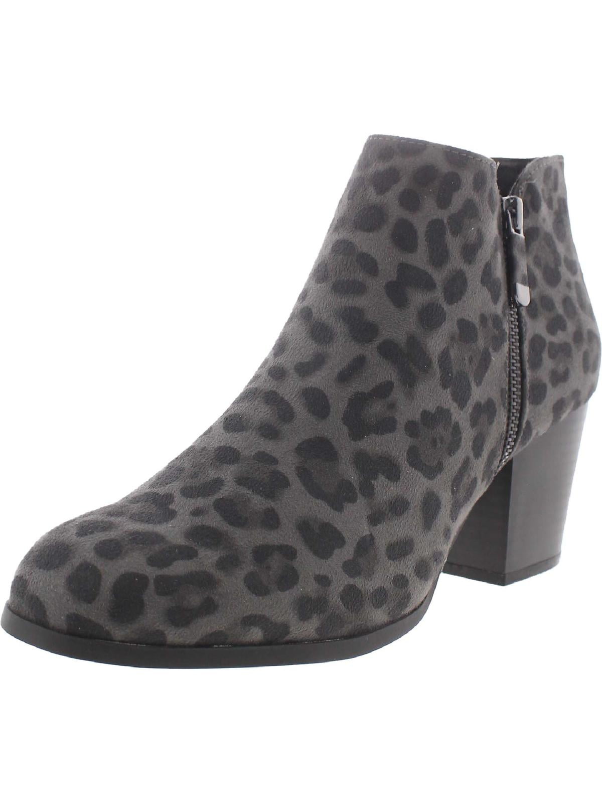 faux suede block heel booties