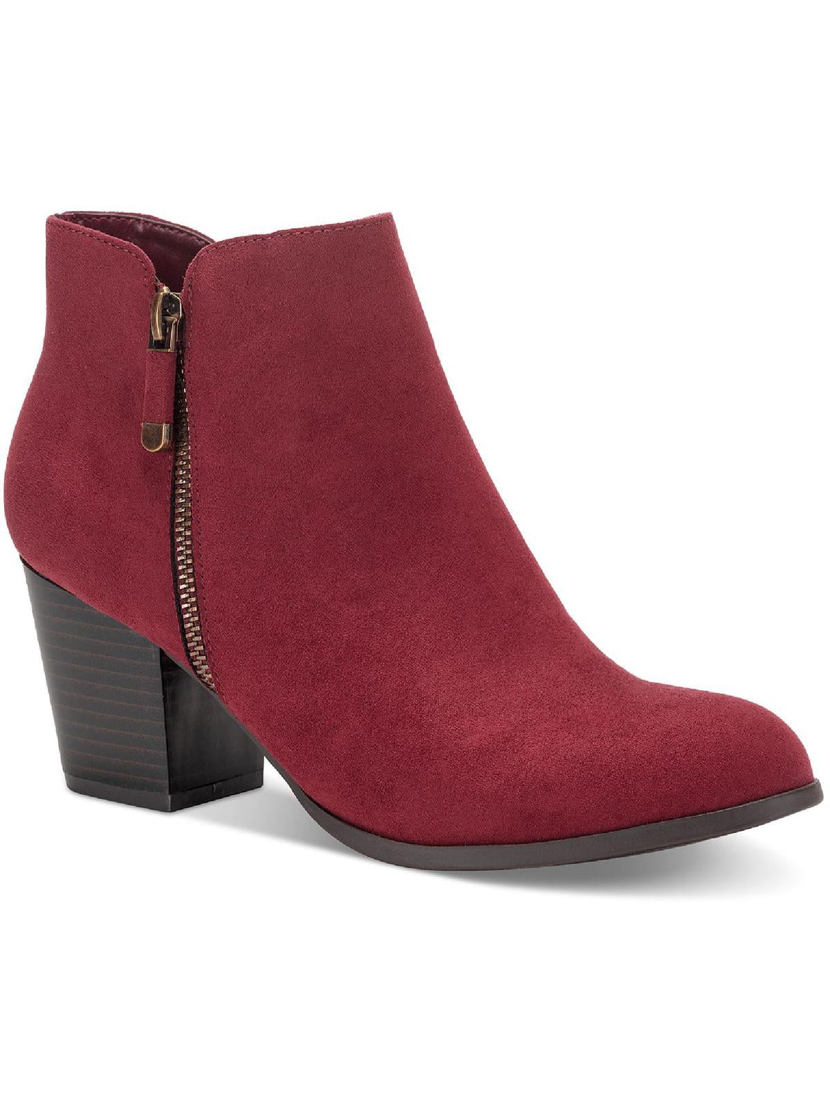 Suede Slit Tassel Lace Wrap Block Heeled Booties