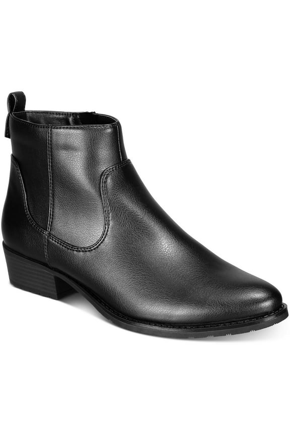 Womens Memphyss Faux Leather Side Zip Ankle Boots