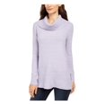 thumbnail image 1 of Style & Co. Womens Metallic Cowl Neck Sweater Purple L, 1 of 3