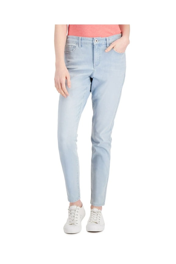 Style & Co Womens Mid Rise Curvy Skinny Jeans Watchhouse Wash 8
