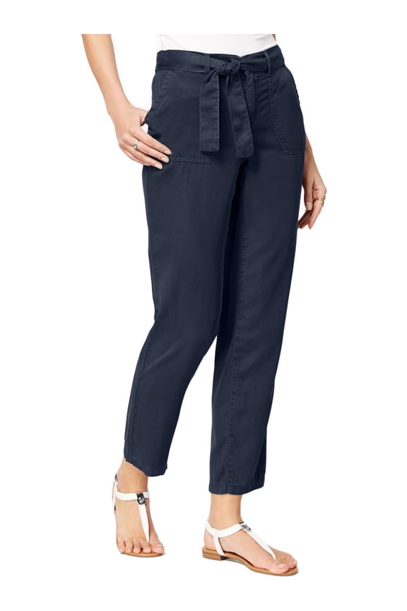 Womens Mid-Rise Soft Casual Pants