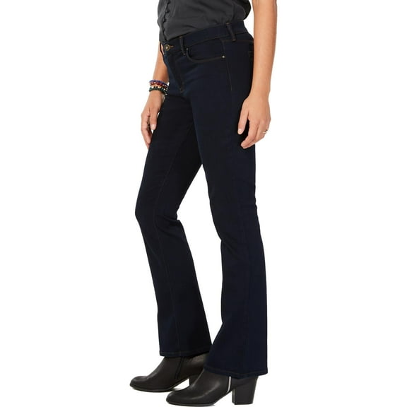 Style & Co Womens Mid Rise Curvy Bootcut Jeans Rinse 8S