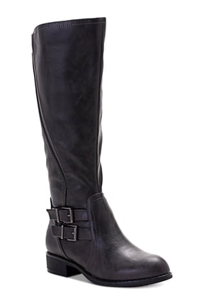 Womens Milah Faux Leather Tall Riding Boots Gray 8 Medium (B,M)