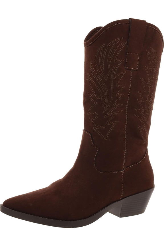 Womens Miyyaa Embroidered Almond Toe Cowboy, Western Boots