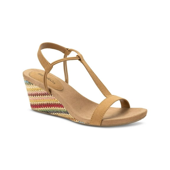 Style & Co. Womens Mulan T-strap Open Toe Wedge Sandals