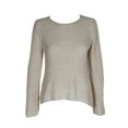 thumbnail image 1 of Style & Co Womens Natural Heather Long-Sleeve Textured Boat-Neck Sweater M, 1 of 1