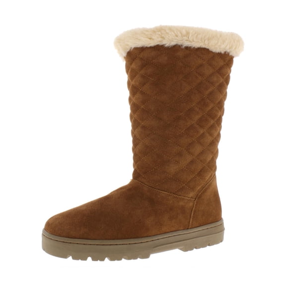 Style & Co. Womens Nickyy Quilted Suede Winter Boots Tan 9 Medium (B,M)