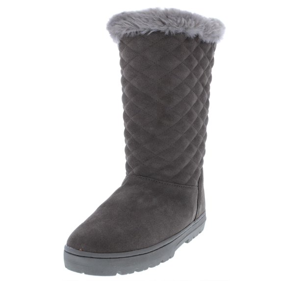 Style & Co. Womens Nickyy Quilted Suede Winter Boots