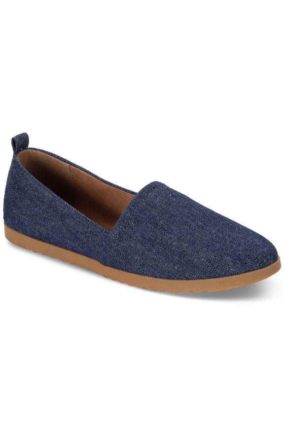 Style Co Womens Nolaa Slip-On Flats Dark Denim 10M