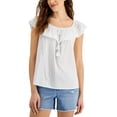 thumbnail image 1 of Style & Co Womens Off The Shoulder Top Bright White XS, 1 of 1