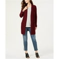 thumbnail image 1 of Style & Co. Womens Open Front Cardigan Sweater, Red, PM, 1 of 1