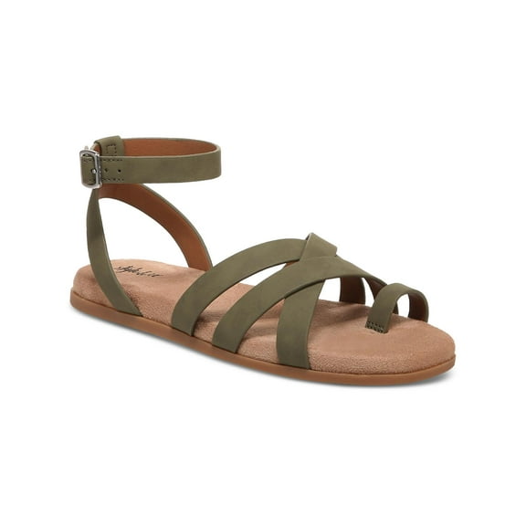 Style & Co. Womens Parnikka Faux Leather Criss-Cross Slingback Sandals