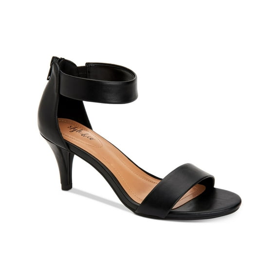 Style & Co. Womens Paycee Denim Stacked Heel Dress Sandals