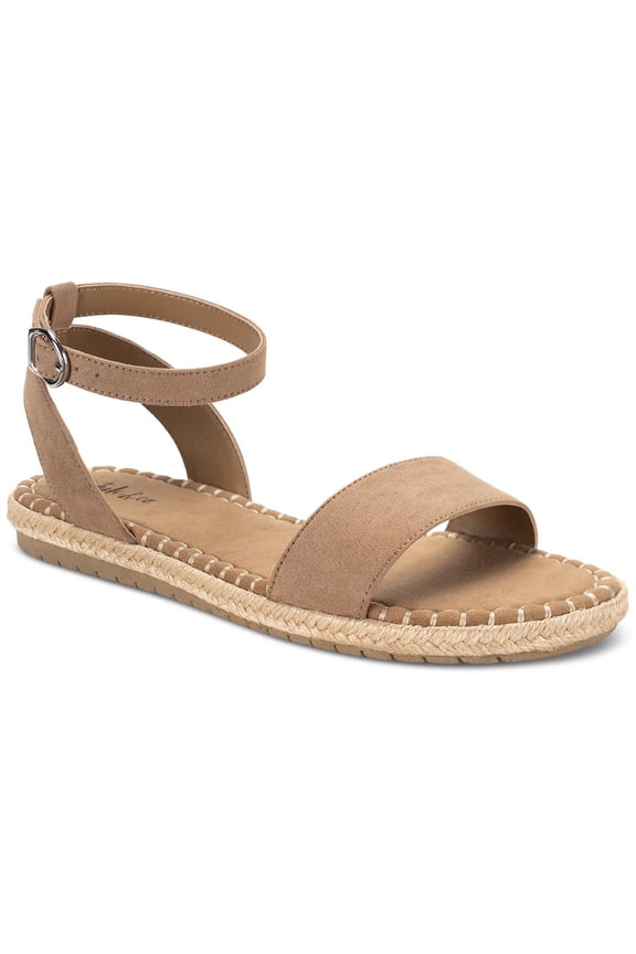 Womens Peggyy Cushioned Footbed Faux Suede Ankle Strap