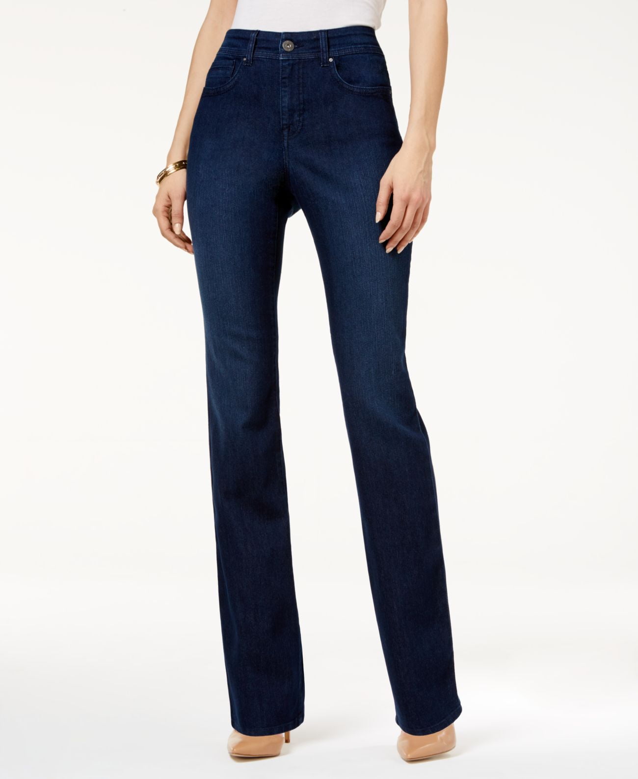 Style & Co Womens Petite Tummy Control Straight Leg Jeans - Walmart.com