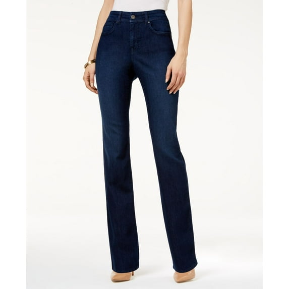 Style & Co Womens Petite Tummy Control Straight Leg Jeans