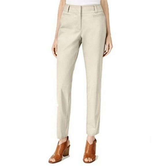 Style & Co. Womens Petites Mid-Rise Slim Fit Cropped Pants Stonewall 8P