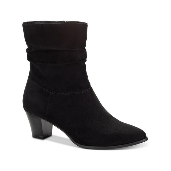 Style & Co. Womens Piviee Faux Suede Zipper Ankle Boots