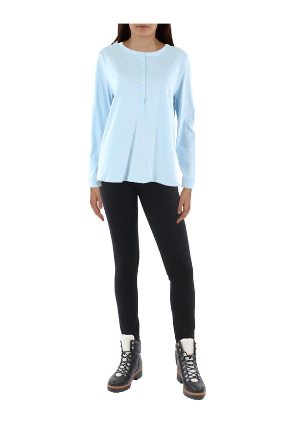 Womens Plus Cotton Knit Blouse