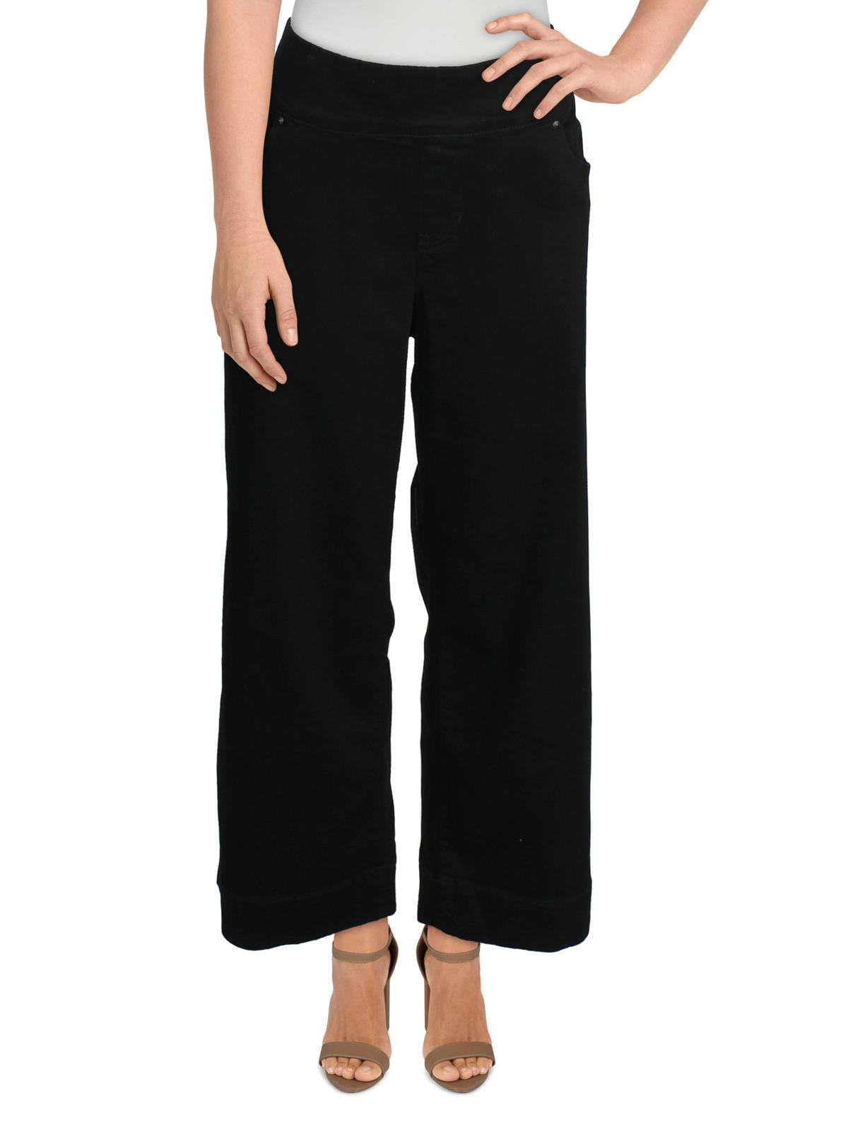 Style & Co. Womens Plus Denim Dark Wash Cropped Jeans Black 24W