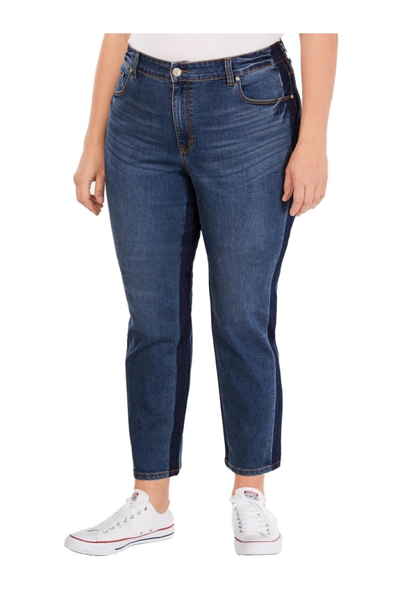 Womens Plus Kate High Rise Denim Slim Leg Jeans