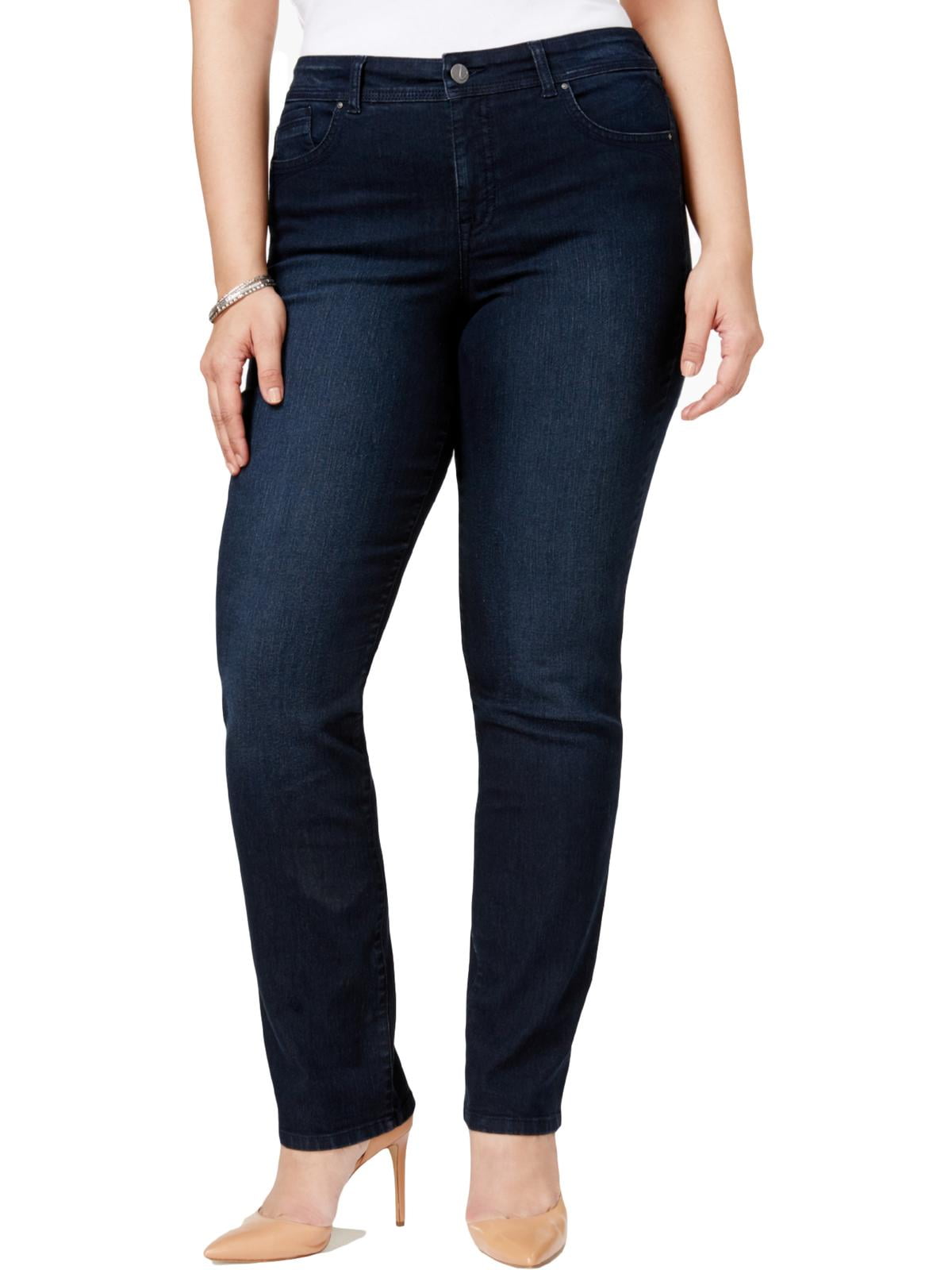 Style & Co. Womens Plus Petite High Rise Straight Leg Jeans Blue 28WP ...