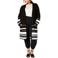 thumbnail image 1 of Style & Co. Womens Long Cardigan Sweater, Black, Plus Size, 1X, 1 of 2