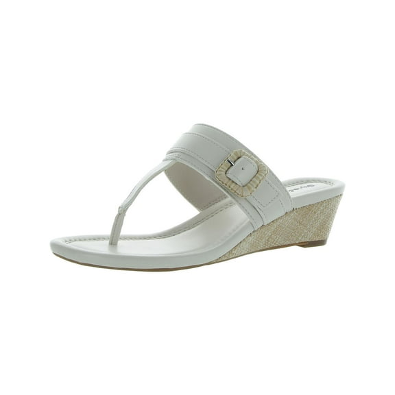Style & Co. Womens Pollieer Slip On Comfort T-Strap Sandals