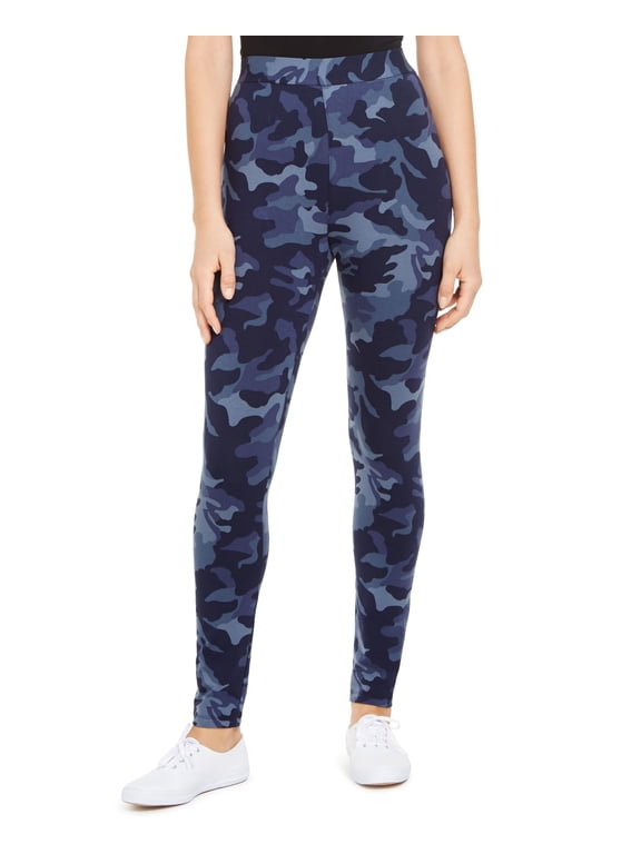 Style & Co Womens Printed Leggings Camo Daze Dark Blue XS