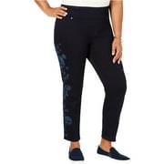 Style & Co Women's Plus Tummy Control Pull on Jeggings Blue Size 20W