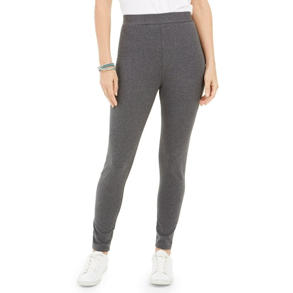 Style & Co. Womens Pull On Leggings Charcoal Heather XS