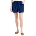 thumbnail image 1 of Style & Co Womens Pull On Terry Shorts Blue Socket L, 1 of 1