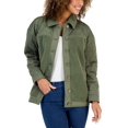 thumbnail image 1 of Style & Co Womens Quilted Fleece Jacket Olive Sprig S, 1 of 1