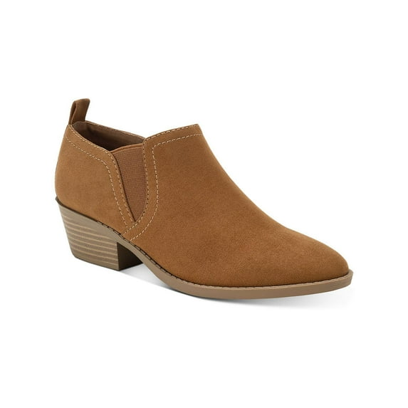 Style & Co. Womens Raniaa Faux Suede Ankle Block Heels