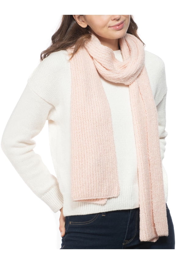 Womens Ribbed Metallic Scarf