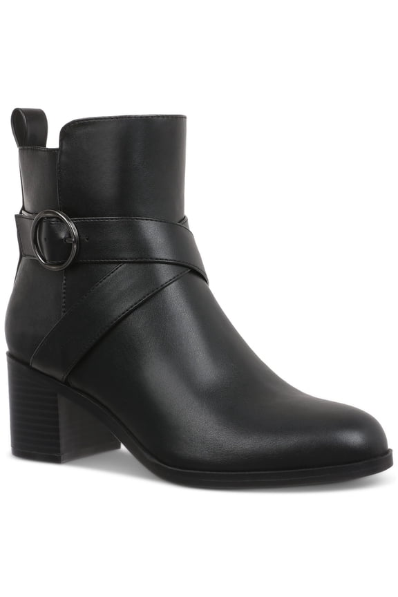 Style Co Womens Rosaliee Booties Black Smooth 11M