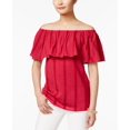 thumbnail image 1 of Style & Co.. Womens Ruffled Embroidered Pullover Top Pink L, 1 of 2