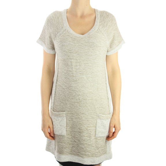 Style & Co Womens Rye Combo Plus Size Short-Sleeve Sweater 0X