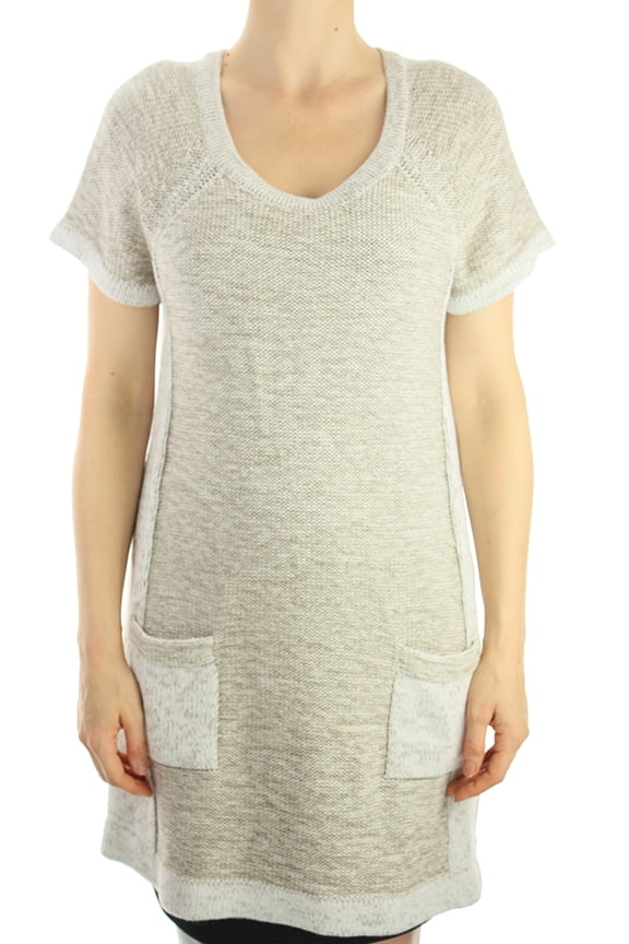 Style & Co Womens Rye Combo Plus Size Short-Sleeve Sweater 0X