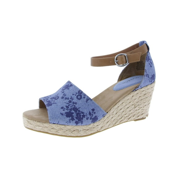 Style & Co. Womens Seleene Faux Leather Open Toe Wedge Sandals