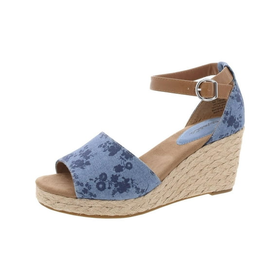 Style & Co. Womens Seleene Faux Leather Open Toe Wedge Sandals