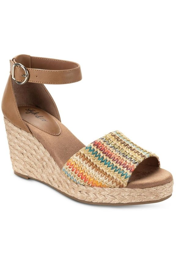 Womens Seleene Faux Suede Open Toe Wedge Sandals