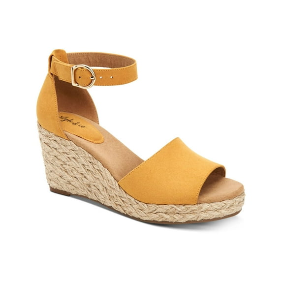 Style & Co. Womens Seleene Faux Suede Open Toe Wedge Sandals