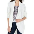 thumbnail image 1 of Style & Co. Womens Shawl Lapel Cardigan Sweater, White, XX-Large, 1 of 2