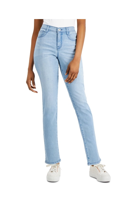 Style & Co Womens Slim Leg Jeans Lengths Open Desert 4