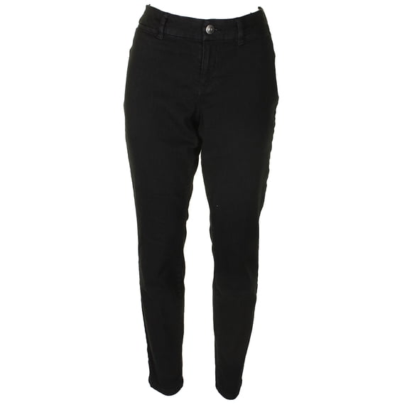 Style & Co. Womens Solid Skinny Fit Jeans, Black, 6 Regular